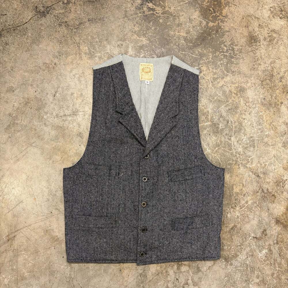 Vintage Herringbone Slim Fit Tooling Male Vest True West